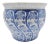 Chinese Blue and White Hand-Painted Jardinière – Estate Ceramic Planter Pot 10” For Sale