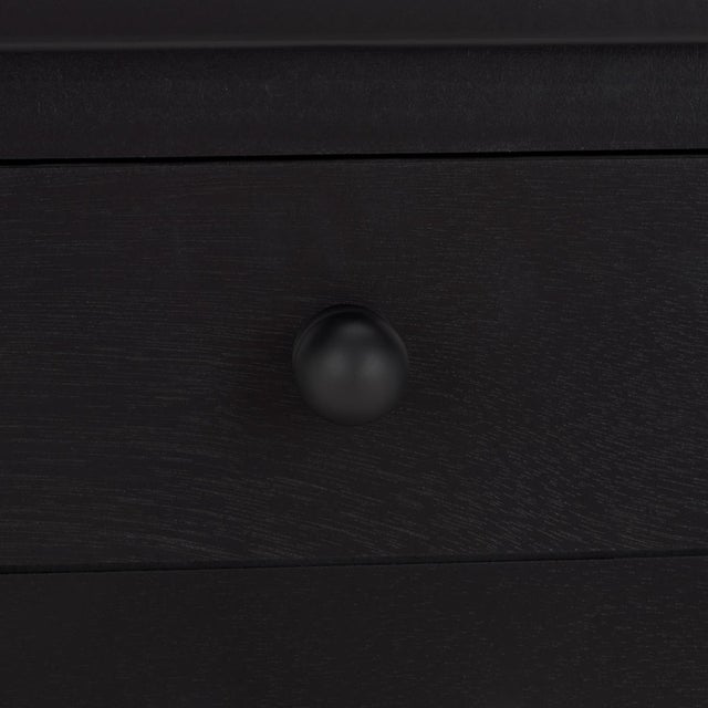 Early 21st Century Haven Scalloped 1 Top Drawer Accent Table in Matte Black For Sale - Image 5 of 10