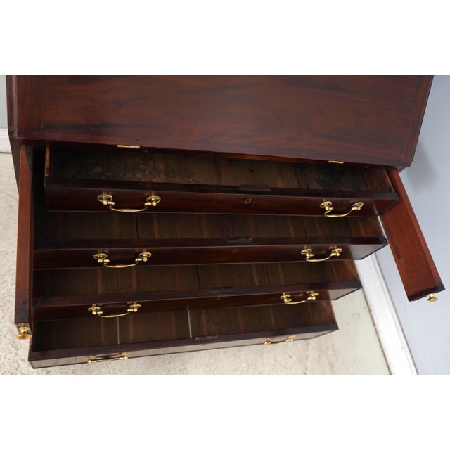 Antique Georgian Style Mahogany Secretary Desk For Sale In Philadelphia - Image 6 of 18