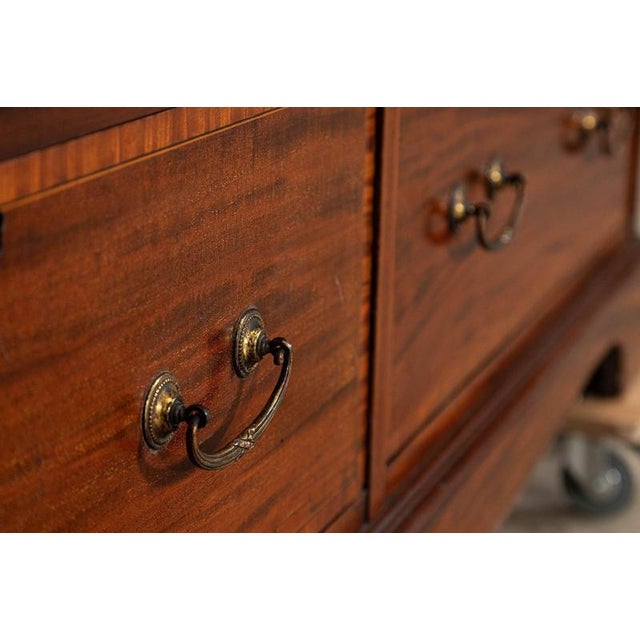 Large English Inlaid Mahogany Double Wardrobe, 1890 For Sale - Image 16 of 18