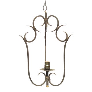 Black Iron Hanging Lantern For Sale