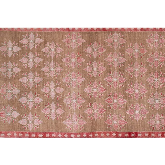 1970s Vintage Floral Turkish Karapinar Rug 4'3" X 10'4" For Sale - Image 5 of 13