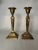Brass Pair of French Renaissance Solid Brass Candlesticks For Sale - Image 8 of 12