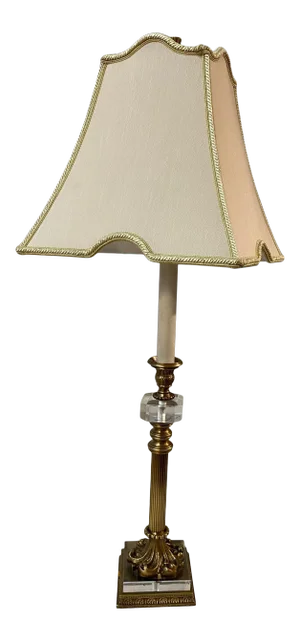and John Richard Metal and Glass Table Lamp.