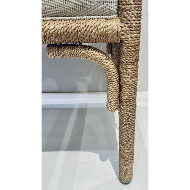 Currey & Company Currey & Company Natural Rope Olisa Ottoman For Sale - Image 4 of 5