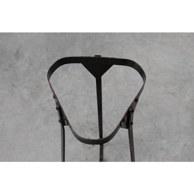 Art Nouveau Console in Metal with Copper Plate in the style of Gustave Surrurier Bovy, 1890s For Sale - Image 9 of 15