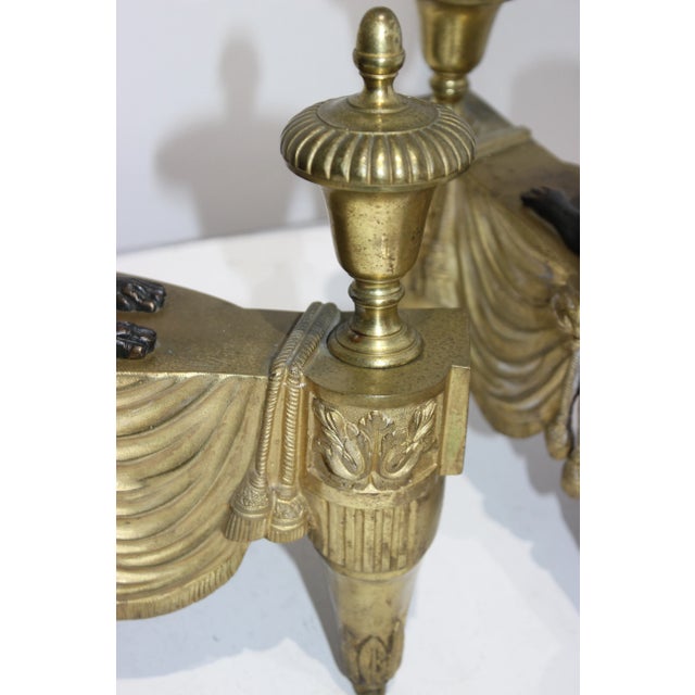 Antique Sphinx Chenets Egyptian Revival For Sale In Miami - Image 6 of 13