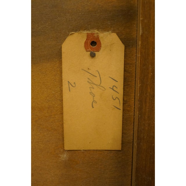 Wood Vintage Antique Asian Inspired Mid Century Modern Full Size Headboard 1451 For Sale - Image 7 of 8