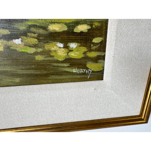 Vintage Tropical Landscape Oil on Canvas Painting by Nandor Horthy, Framed/ Sold For Sale - Image 9 of 11