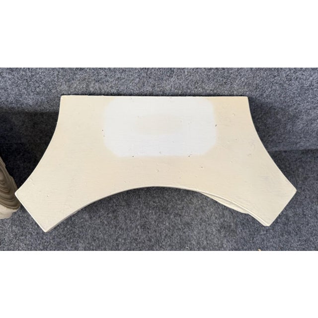 Off-white Pair of Vintage Architectural Wall Sconces/Shelves For Sale - Image 8 of 13