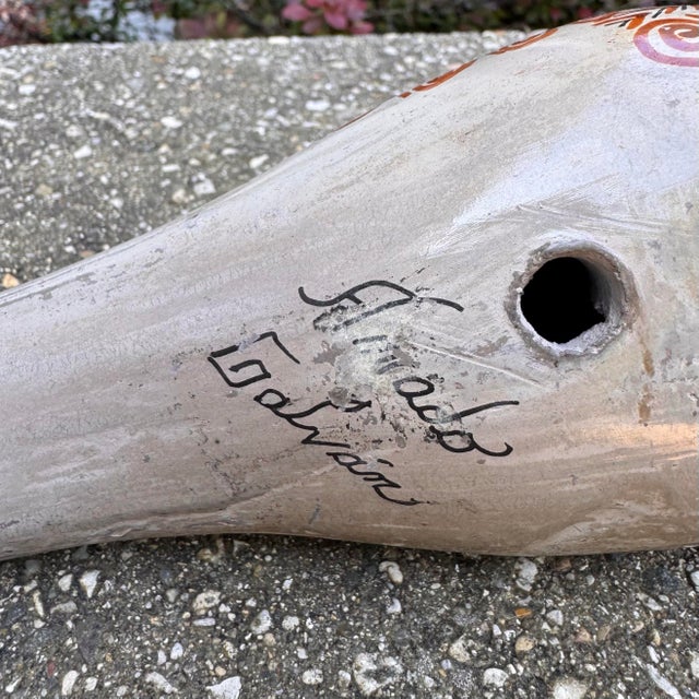 Vintage Tonala Bird Sculpture Signed by Amado Galván For Sale - Image 9 of 11