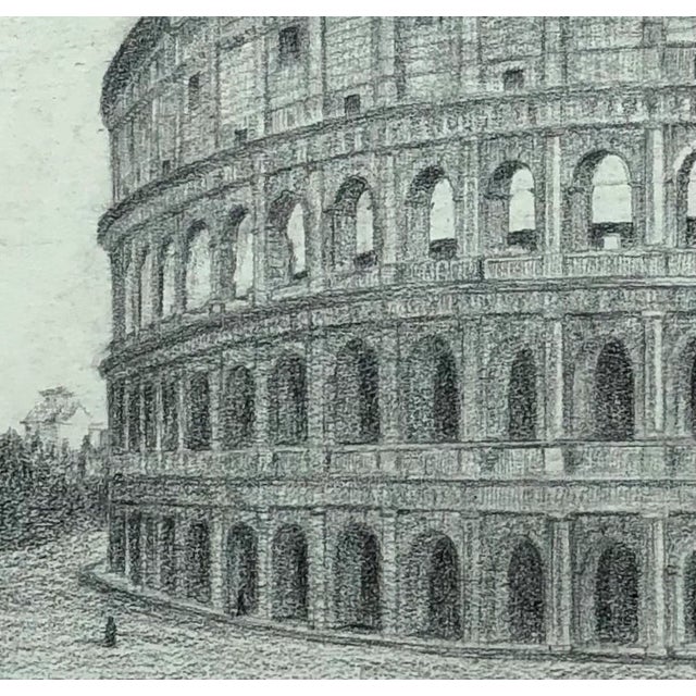 Frédéric Schmied, Colisée, Rome, 1959, Charcoal on Paper For Sale - Image 6 of 8