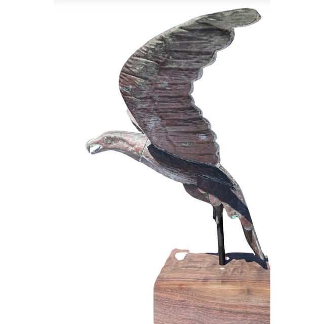 Folk Art 19th Century Copper Eagle Weathervane, New England Folk Art, Ca. 1890–1910, 22″ Wingspan For Sale - Image 3 of 6