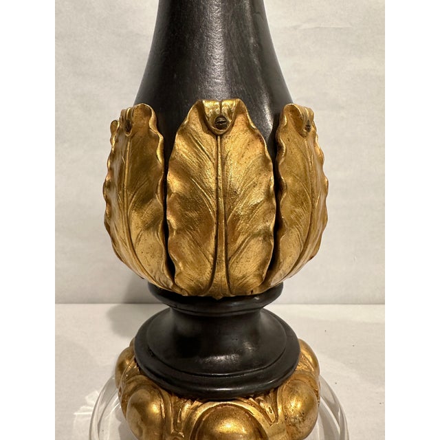 Metal Pair of 19th-Century Neoclassical Elements as Lamps For Sale - Image 7 of 8