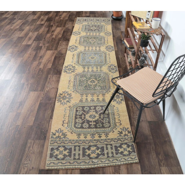 Vintage Turkish Hand-Knotted Vintage Rug is a semi-Vintage rug. '70s Eastern region of Turkey's unique rug is perfectly...