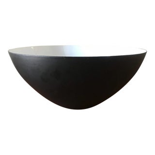 Vintage Krenit Black & White Bowl For Sale