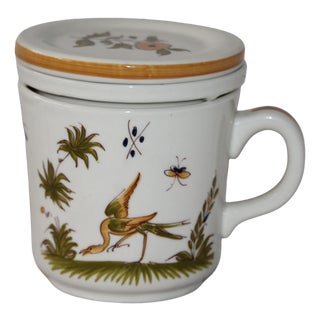 Porcelain Herbal Tea Infuser Mug, 1980s For Sale