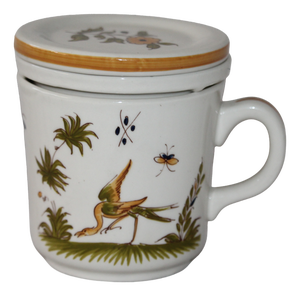 Porcelain Herbal Tea Infuser Mug, 1980s