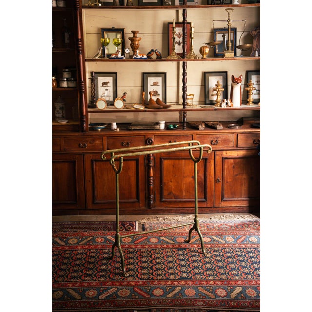 Antique Enameled Iron Towel Holder For Sale - Image 6 of 6