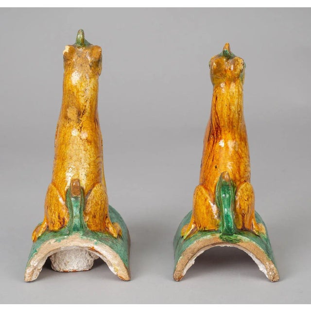 Chinese Chinese Qing Guangxu Horse Roof Tiles - a Pair For Sale - Image 3 of 9