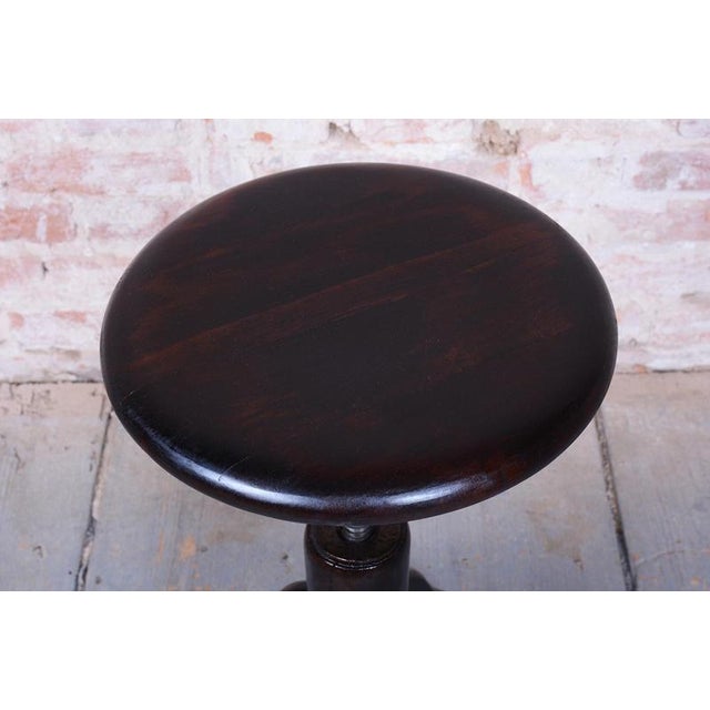 Art Deco Piano Stool in Beech and Iron, Czech, 1940s For Sale - Image 6 of 10