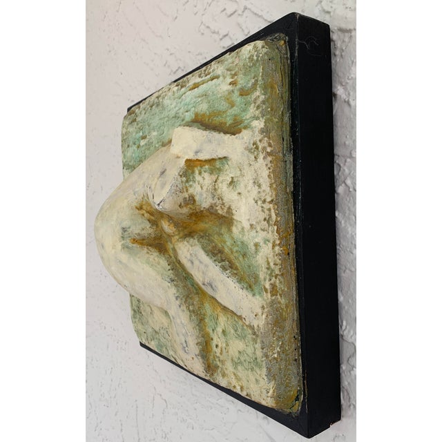 Mid-Century Modern 3-D Fiberglass Low Relief Sculpture Crouching Woman For Sale - Image 4 of 6