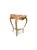 Demi-Lune Console Table in Golden Brass and Marble For Sale - Image 5 of 5
