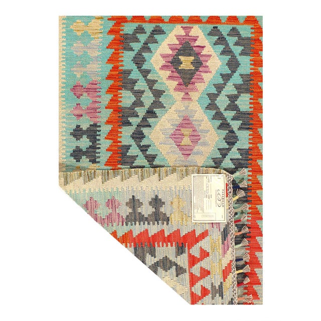 Traditional Pasargad DC Reversible Kilim Flat Weave Wool on Wool Rug For Sale - Image 3 of 4