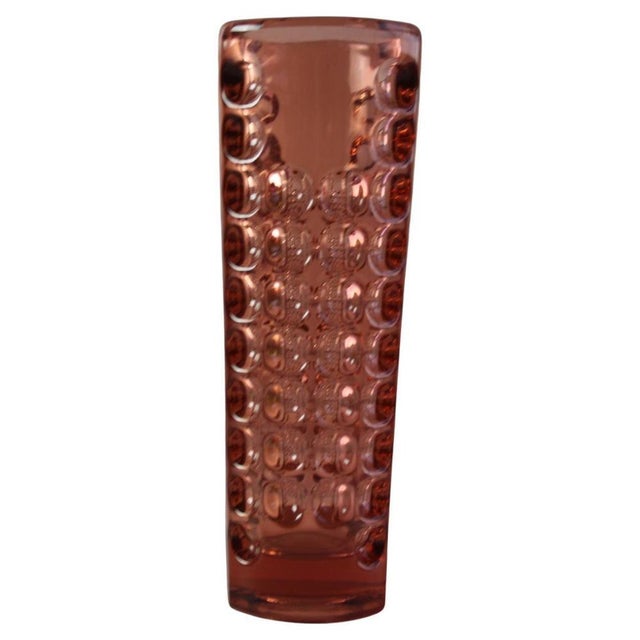 Mid-Century Modern Pink Pressed Glass Vase by Rudolf Jurnikl, 1960 For Sale - Image 12 of 12