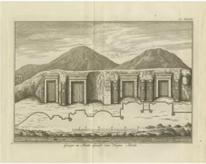 Pococke, Egyptian Rock Tombs at Hajar Silsili, 1776, Print