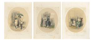 Bülow, Set of Three Romantic Courtship & Social Satire, 1850, Lithograph