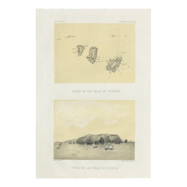 Chincha Islands, 1865, Lithograph on Paper For Sale