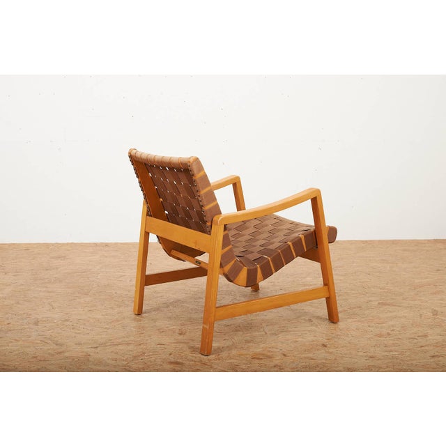 Model 652 Vostra Armchair in Beech and Fabric by Jens Risom for Walter Knoll, 1942 For Sale - Image 5 of 13
