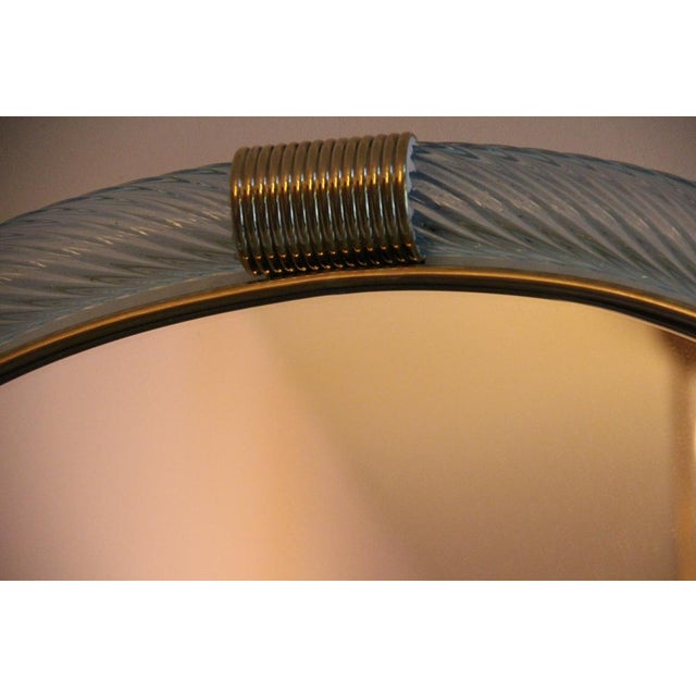 Twisted Sky Blue Murano Glass Mirror, 2000s For Sale - Image 18 of 18