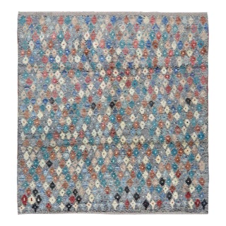 1990s Moroccan Hand Knotted Millfleur Rug With Soft Texture,6'3"X6'7" For Sale