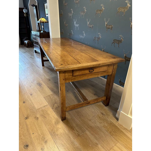 Vintage French Cherrywood Farmhouse Table For Sale - Image 6 of 17