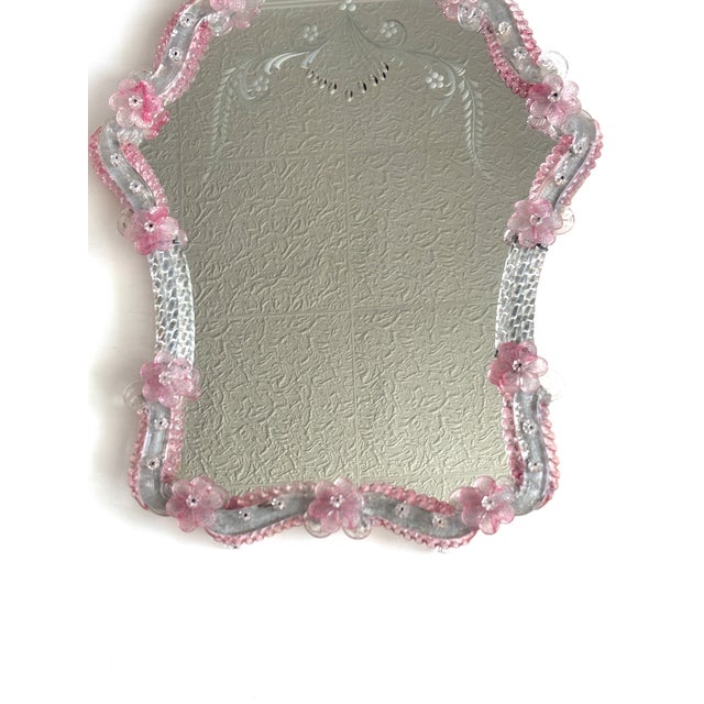 1960s Murano Glass Floral Mirror, 1960s For Sale - Image 5 of 10