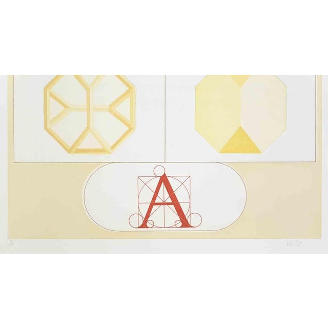 Composition is a lithograph and embossing artwork on paper realized by Lucio del Pezzo. It belongs to the series...