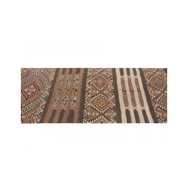 Mid-Century Modern Vintage Turkish Decorative Runner Rug - 3`1" X 12`2" For Sale - Image 3 of 5