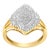 Contemporary 10K Yellow Gold Diamond Cocktail Ring (1/2 Cttw, J-K Color, I2-I3 Clarity) - Size 6 EVS1010 For Sale - Image 3 of 7