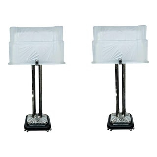 French Art Deco Table Lamp by E.J.G - a Pair For Sale