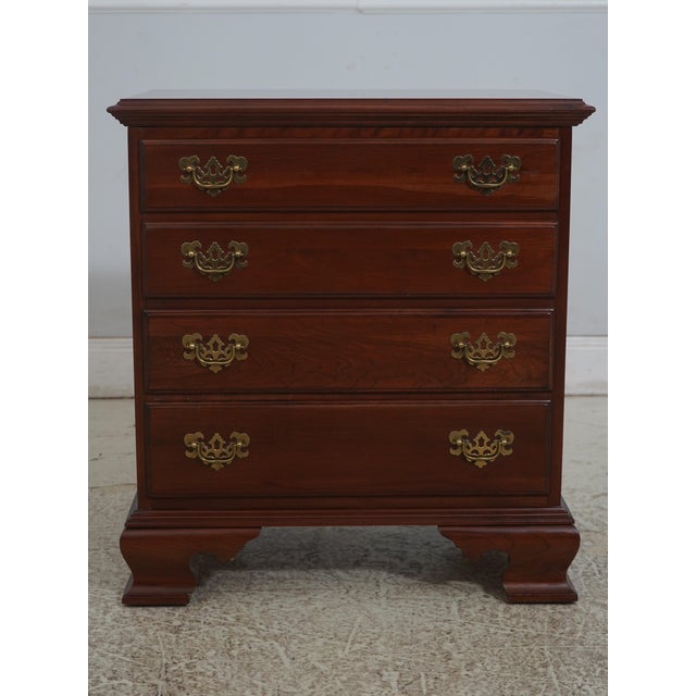Age: Approx: 25 Years Old Details: Finish no.205 Georgian Court Collection Solid Cherry Bracket Feet Dovetailed Drawer...