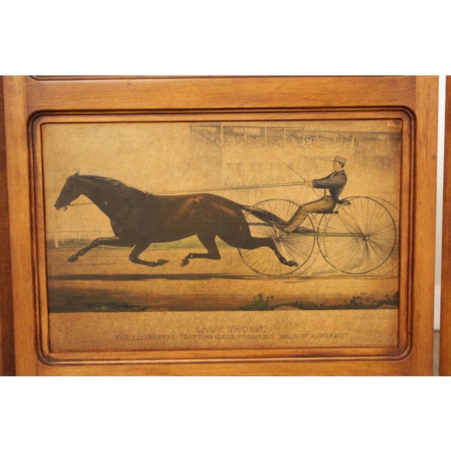 Vintage Three-Panel Decoupage Folding Screen For Sale - Image 10 of 12