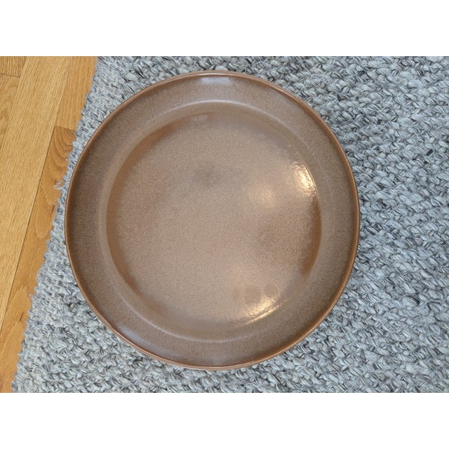 Ceramic Vintage Mid Century Modern Frankoma Pottery Demitasse Espresso Mugs Cups + Serving Platter - 5 pcs For Sale - Image 7 of 9