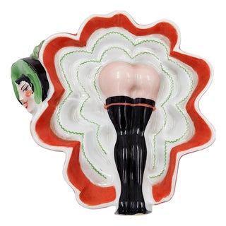 Painted Porcelain Pocket Tray from Les Naturistes, Paris, France 1956 For Sale