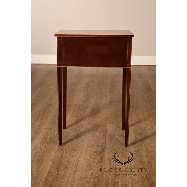 Stickley Stickley Colonial Williamsburg Mahogany Inlaid Federal Style End Table For Sale - Image 4 of 15