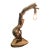 Tree Table Lamp With Live Edge Base and Root Upper. For Sale