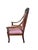 Victorian Antique Empire Style Walnut Armchairs With Pink Tufted Upholstery, a Pair For Sale - Image 3 of 12
