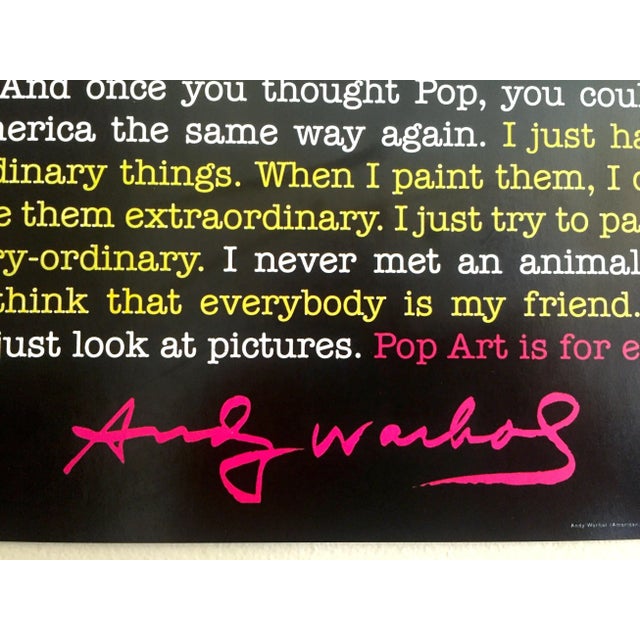 Andy Warhol Quotes Offset Lithograph Print Poster " Pop Art Is for Everyone " Self Portrait Photos, 1963 For Sale In Kansas City - Image 6 of 9