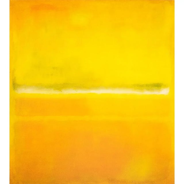 Paper 2003 After Mark Rothko "No. 14/No. 10 (Yellow Greens)" Poster For Sale - Image 7 of 9